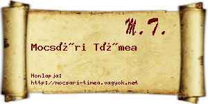 Mocsári Tímea névjegykártya